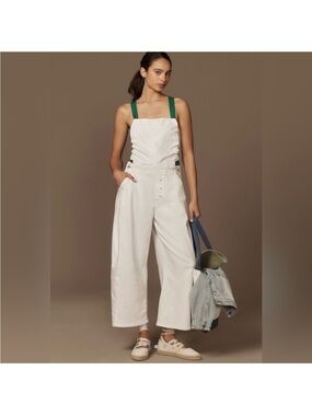 Pilcro for Anthropologie Kenna Heritage Barrel Overalls. NWT